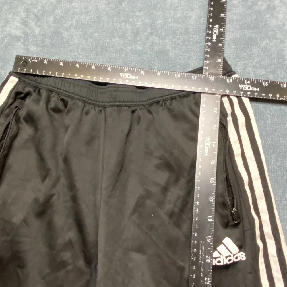 Adidas Primeblue Aeroready Basketball Shorts Mens M Black Striped Elastic Waist